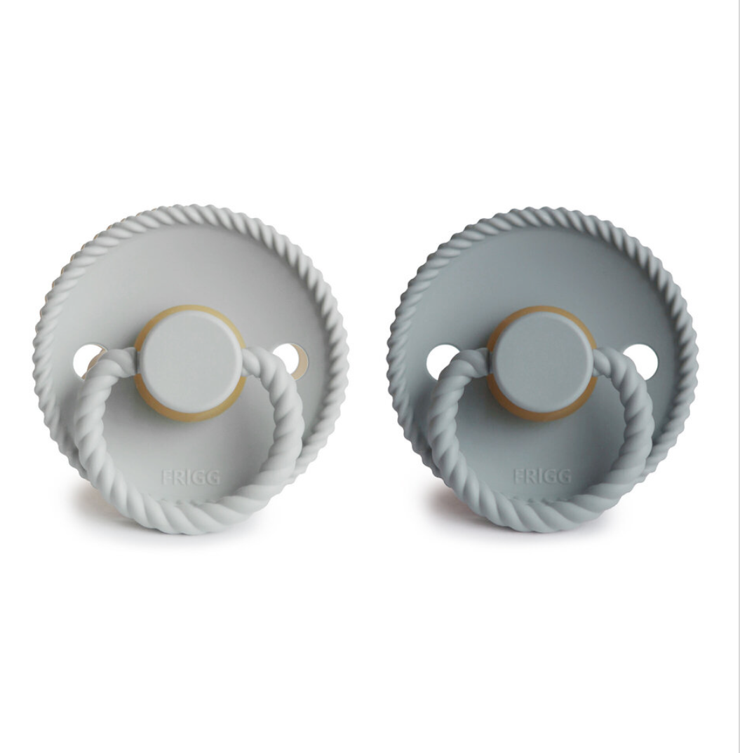 Rope latex pacifier French  Gray / Silver Gray