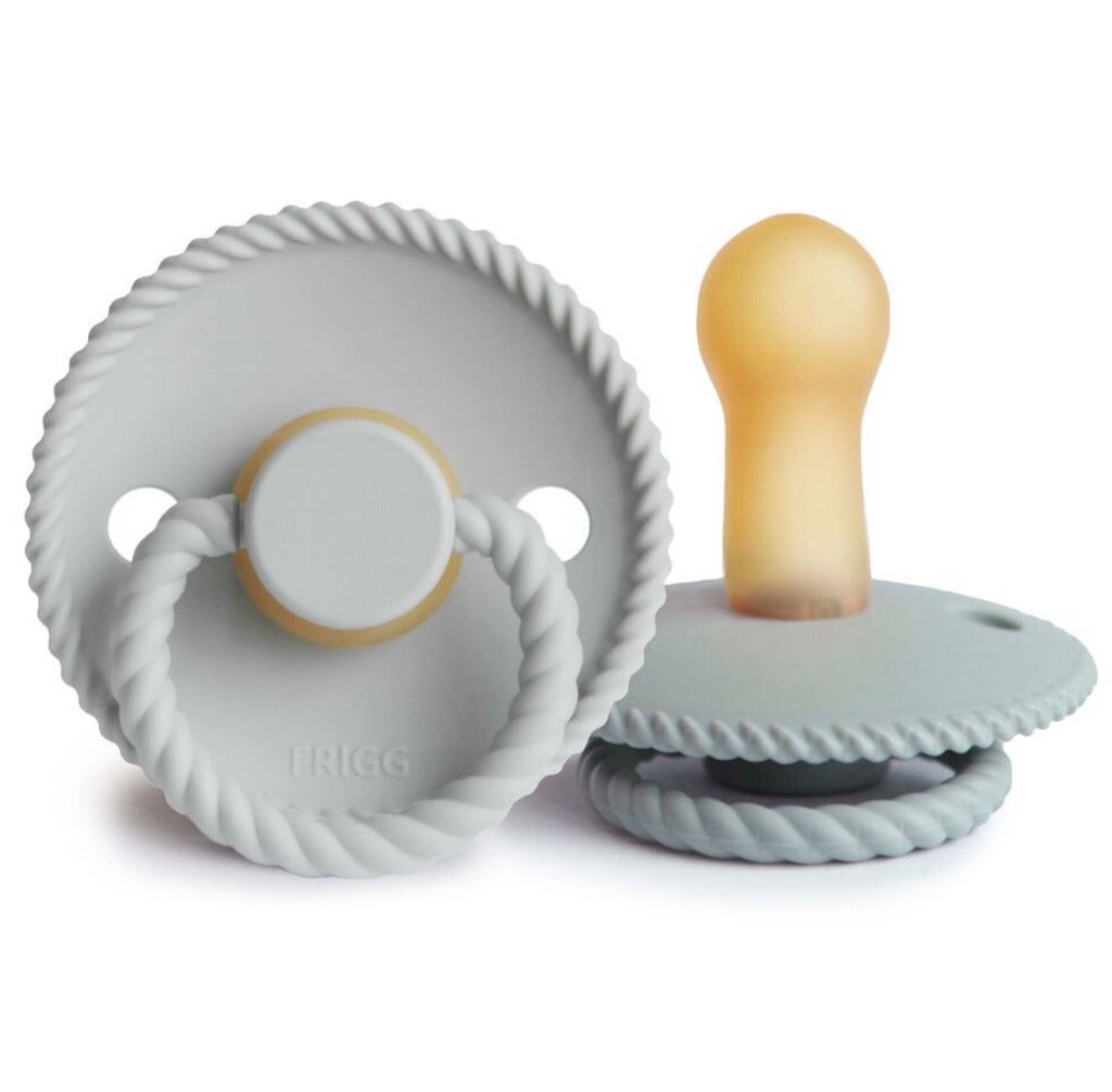 Rope latex pacifier French  Gray / Silver Gray