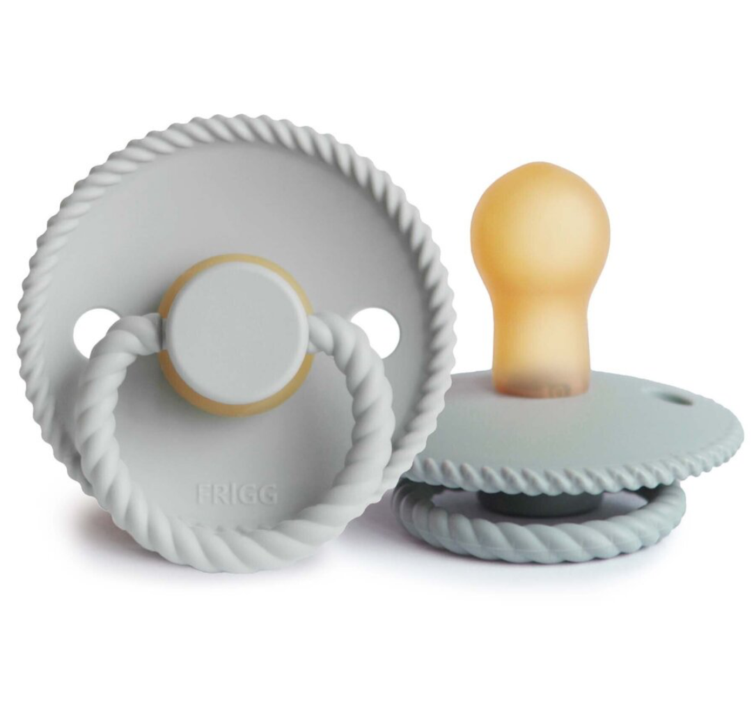 Rope latex pacifier French  Gray / Silver Gray