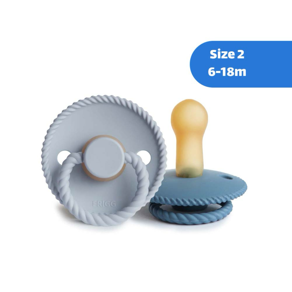 Rope latex pacifier ocean view/ powder blue